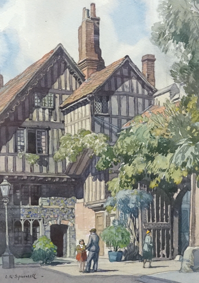 Leonard Russell Squirrell (1893-1979), watercolour, 'Cheyney Court and The Close Gate, Winchester', signed, 25.5 x 18cm